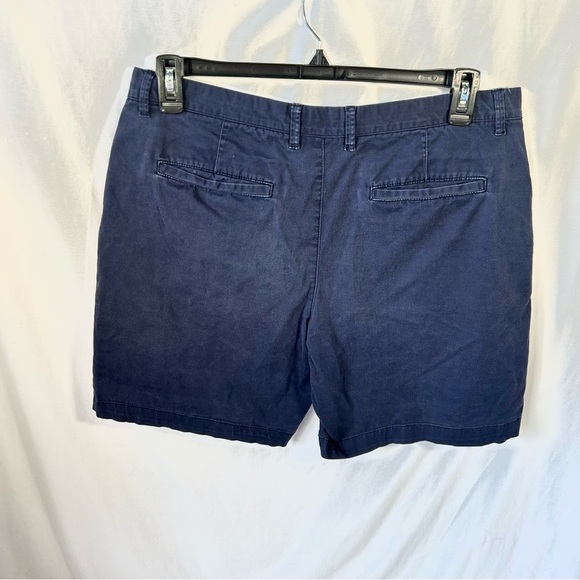 Merona Blue Flat Front Shorts Classic Style 34 waist 17 in length - Picture 2 of 3